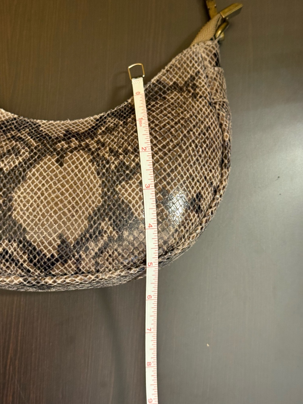 Marlon Made in Italy Genuine Leather Snake-Print Shoulder/Crossbody Purse NWT - Picture 10 of 10